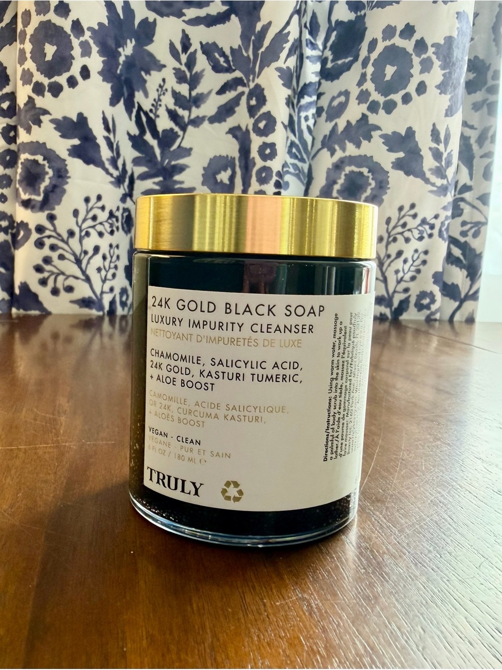 TRULY 24K Gold Black Soap Luxury Cleanser - Black & Gold